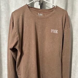 Victoria Secret Pink Long Sleeve Crew Neck Tee